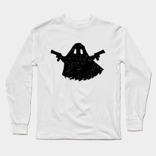 Ghost with a gun (black version) Long Sleeve T-Shirt